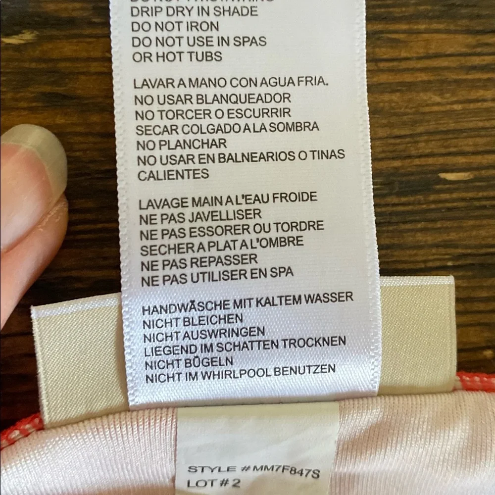 Michael Kors MK Charm Logo Orange Halter Tankini Swimsuit 2pc Set - Picture 10 of 13